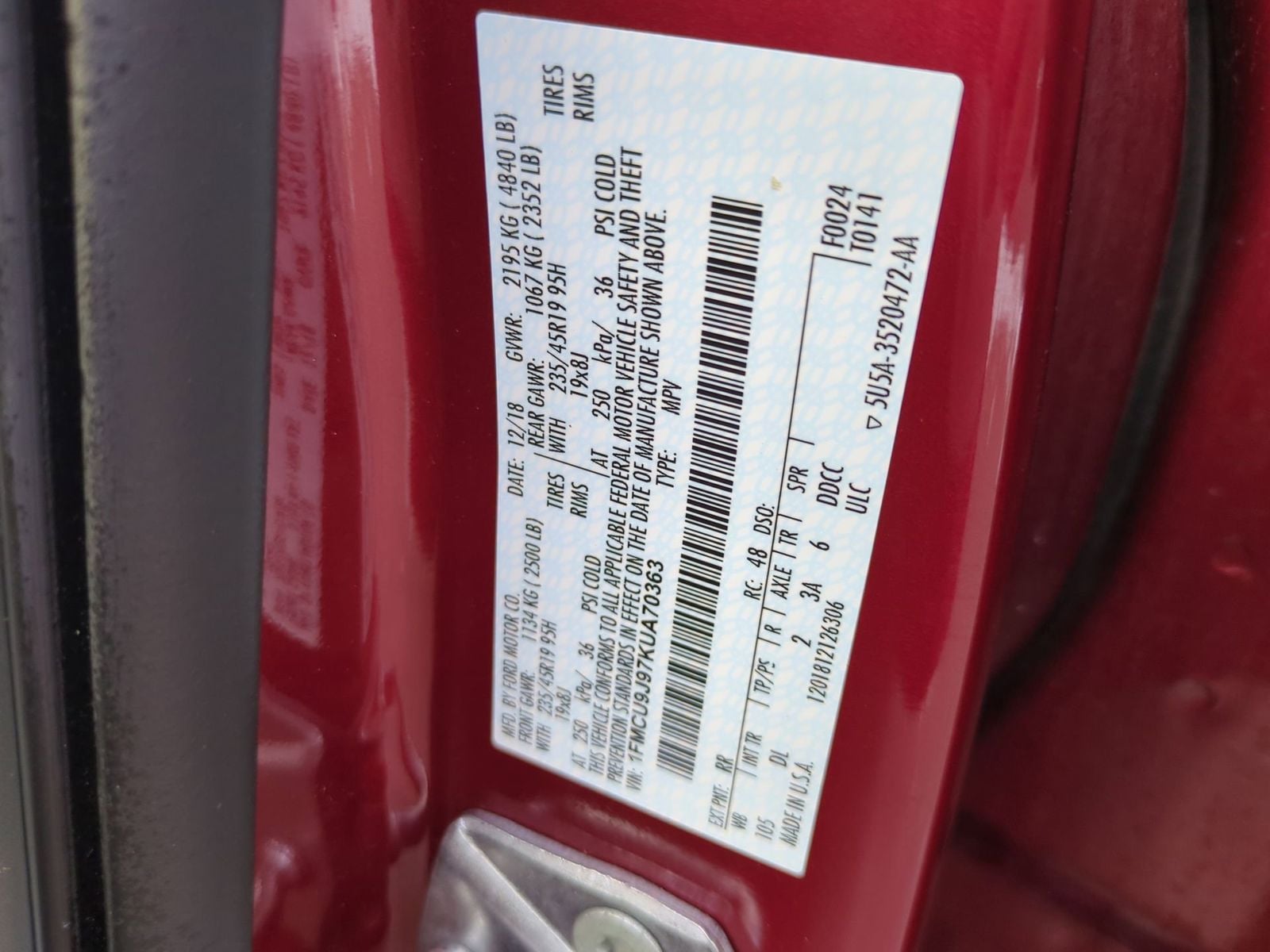 Thumbnail: 2019 Ford Escape - 39