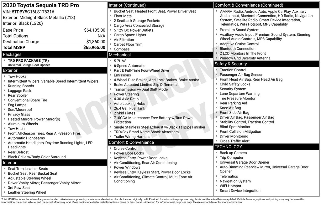 Certified 2020 Toyota Sequoia TRD Pro SUV