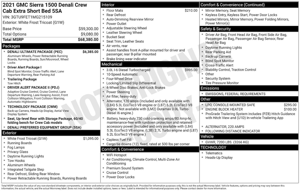 Used 2021 GMC Sierra 1500 Denali Truck