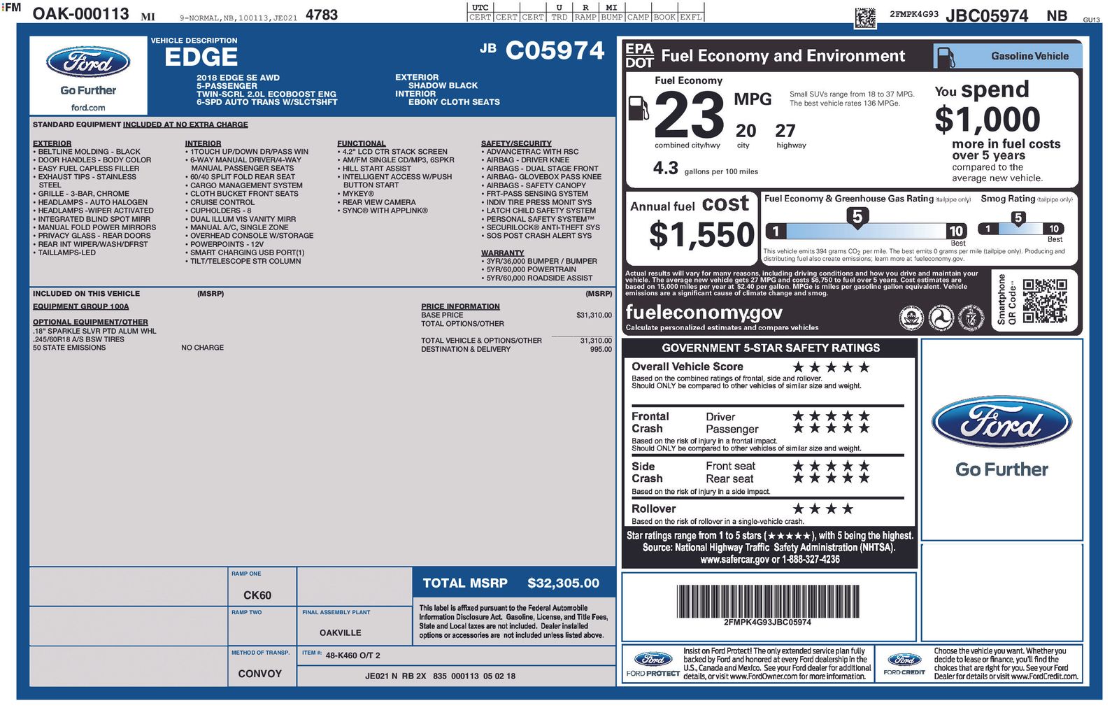 Thumbnail: 2018 Ford Edge - 4
