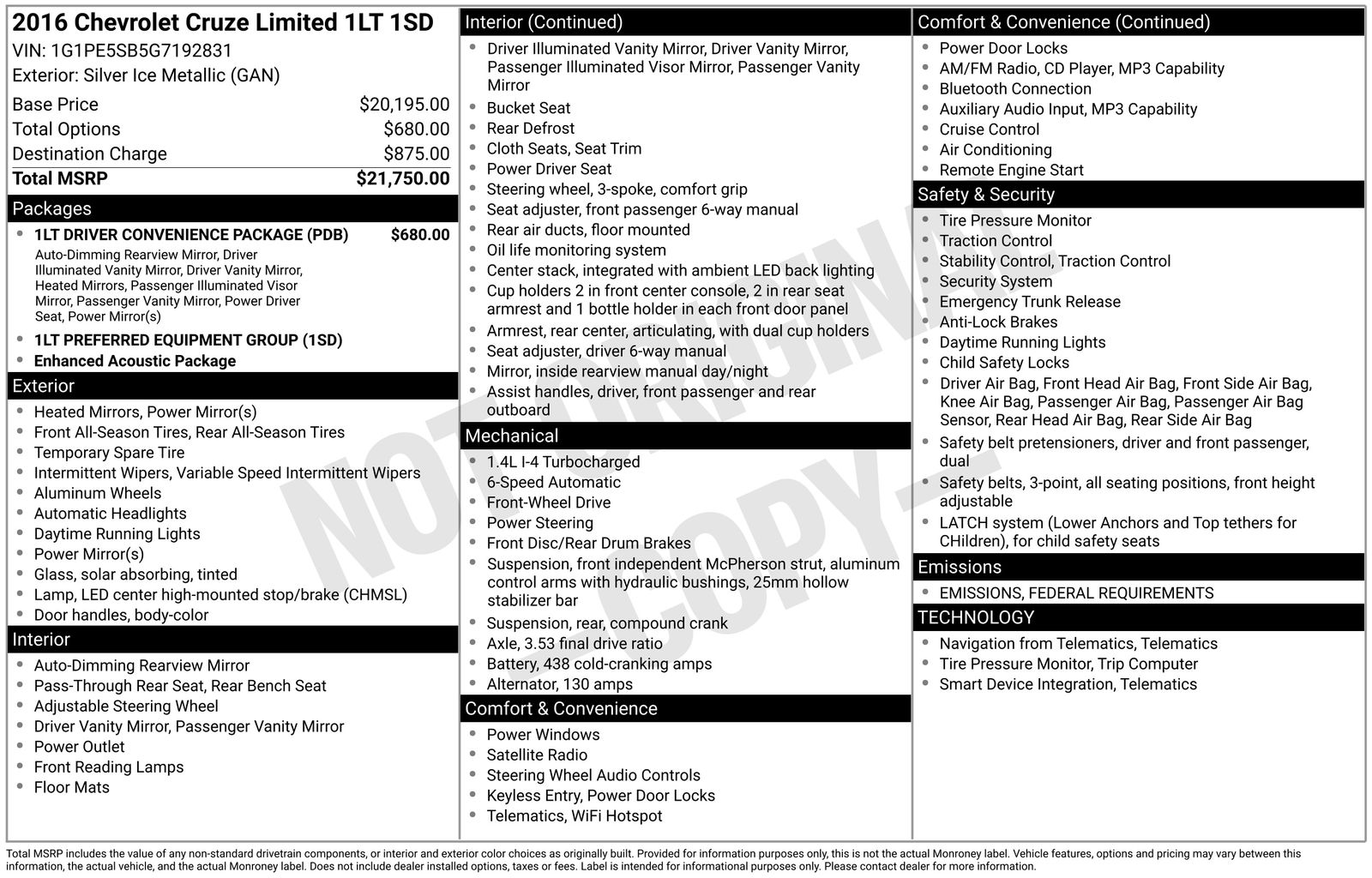 Thumbnail: 2016 Chevrolet Cruze - 8