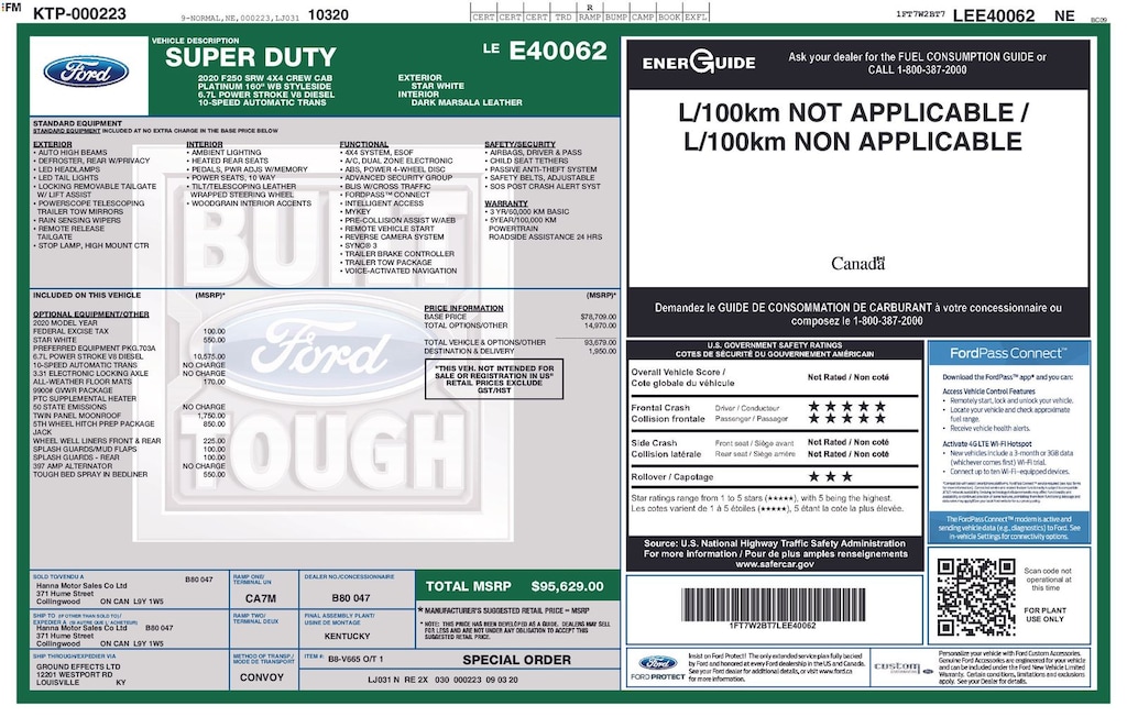 Certified 2020 Ford F-250SD Platinum Truck