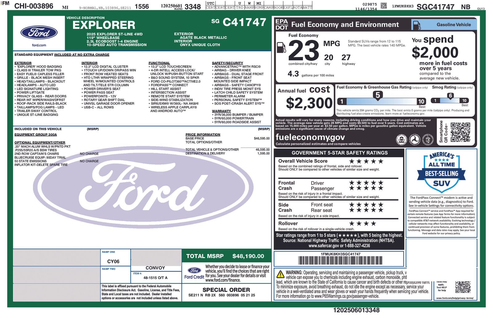 2025 Ford Explorer ST-Line Hero Image