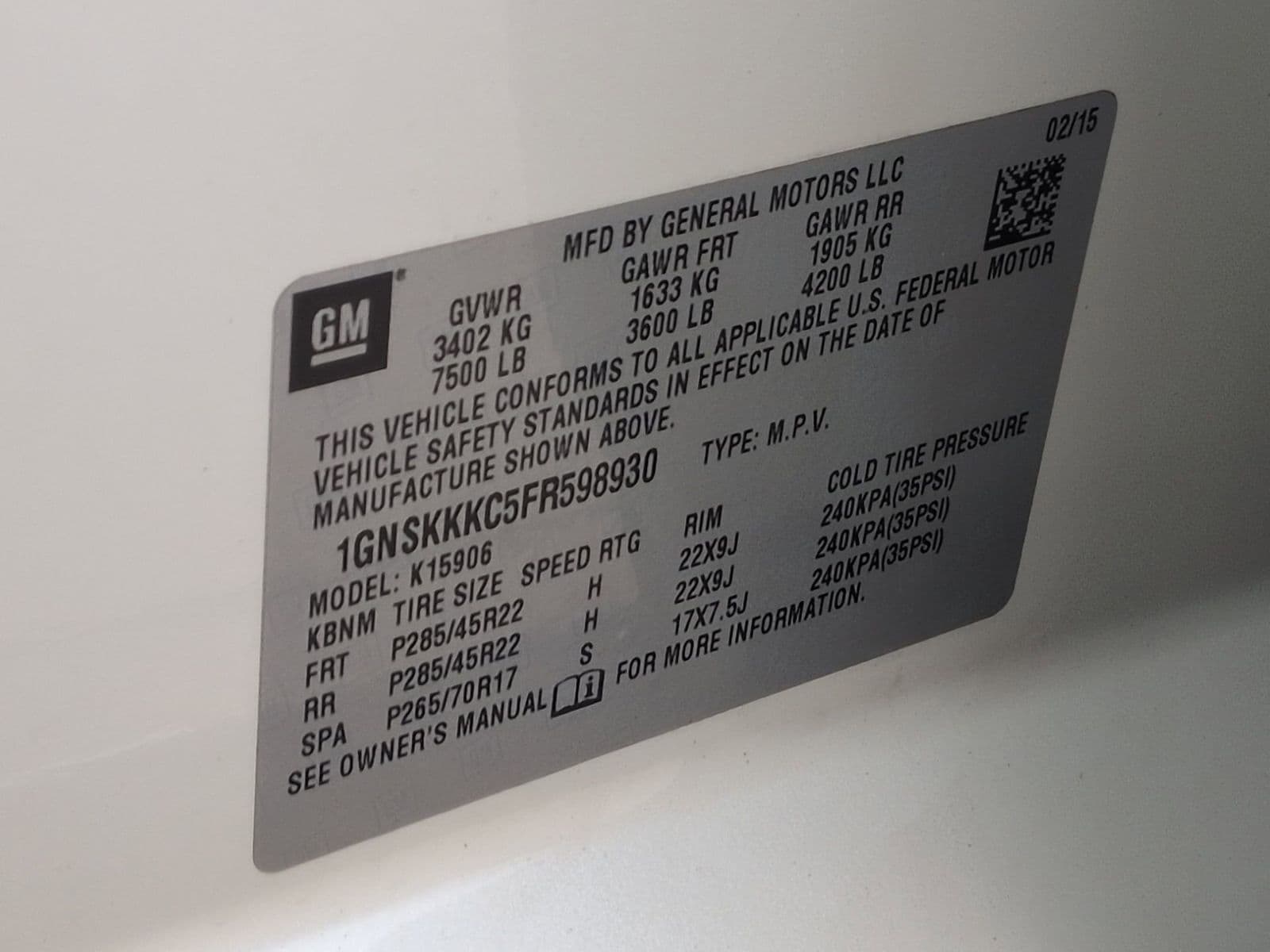 Thumbnail: 2015 Chevrolet Suburban - 46