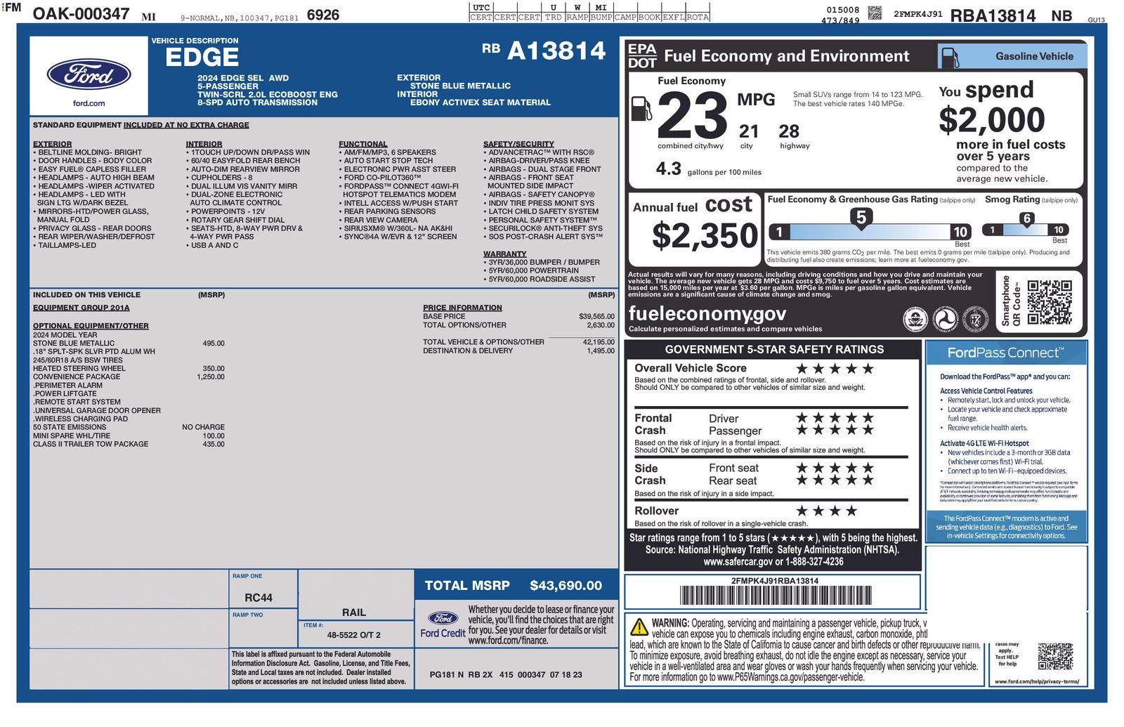 2024 Ford Edge SEL 4