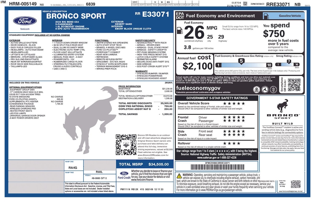 Used 2024 Ford Bronco Sport Big Bend SUV