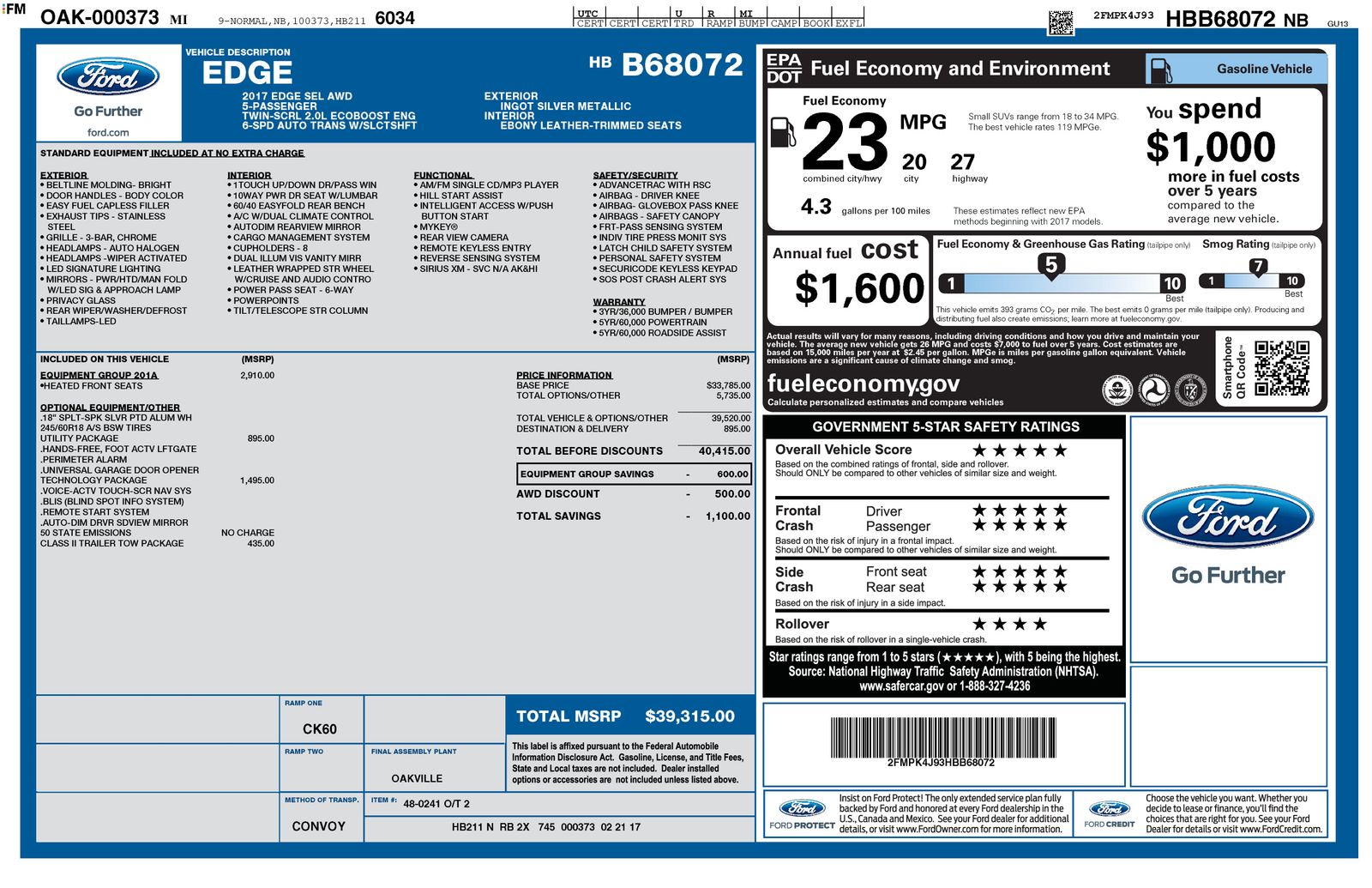 Thumbnail: 2017 Ford Edge - 4