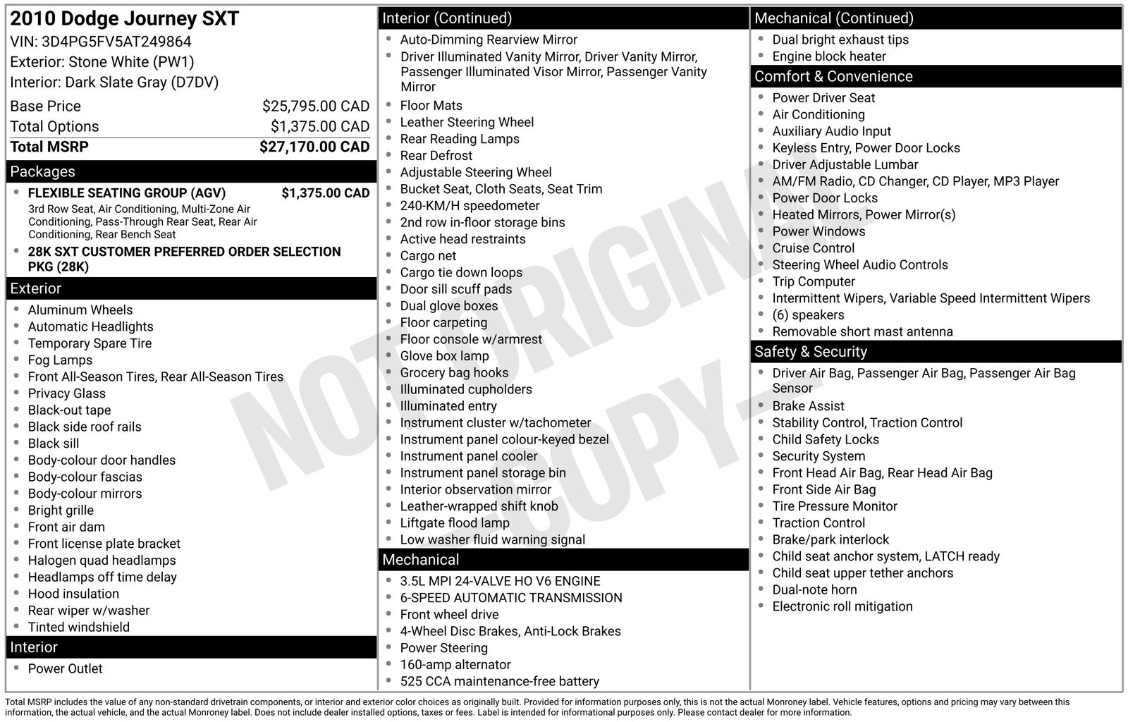 2010 Dodge Journey SXT 7
