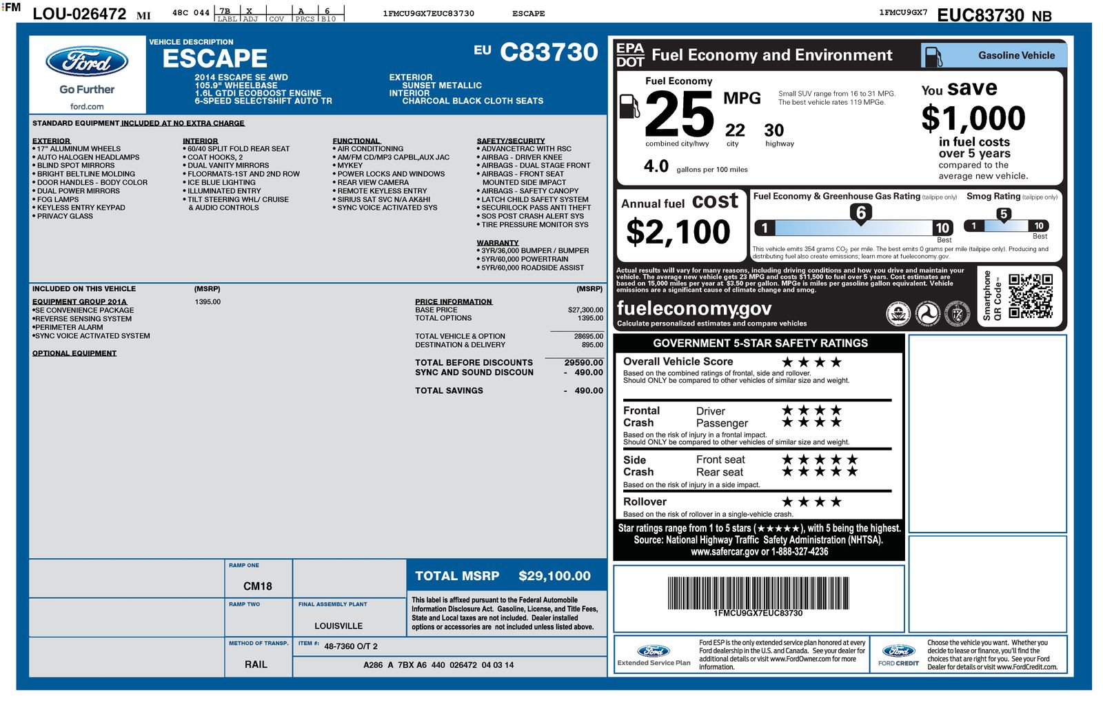Thumbnail: 2014 Ford Escape - 8