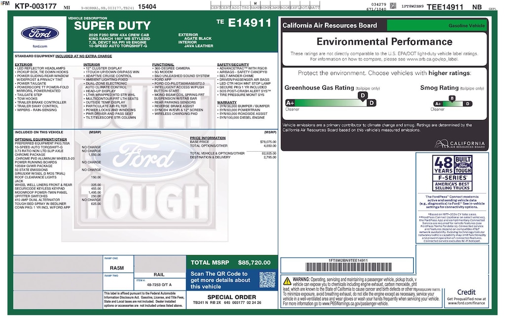 New 2026 Ford F-250SD King Ranch Truck