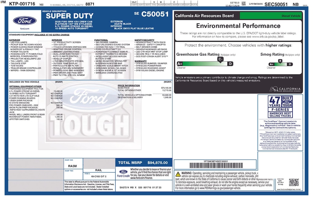 New 2025 Ford F-350SD Platinum Truck