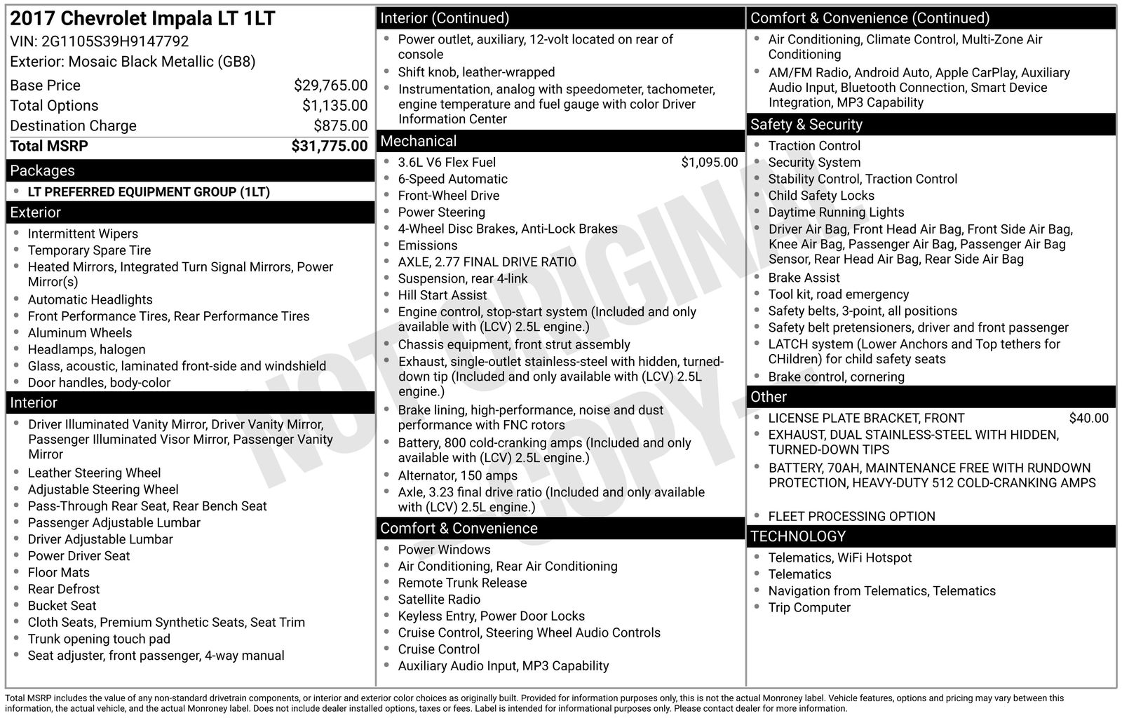Thumbnail: 2017 Chevrolet Impala - 4