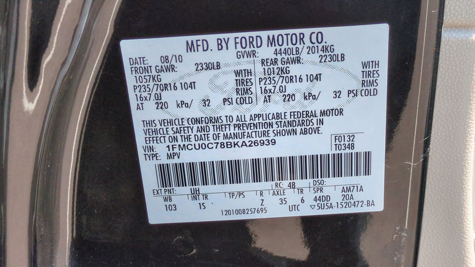 Thumbnail: 2011 Ford Escape - 10