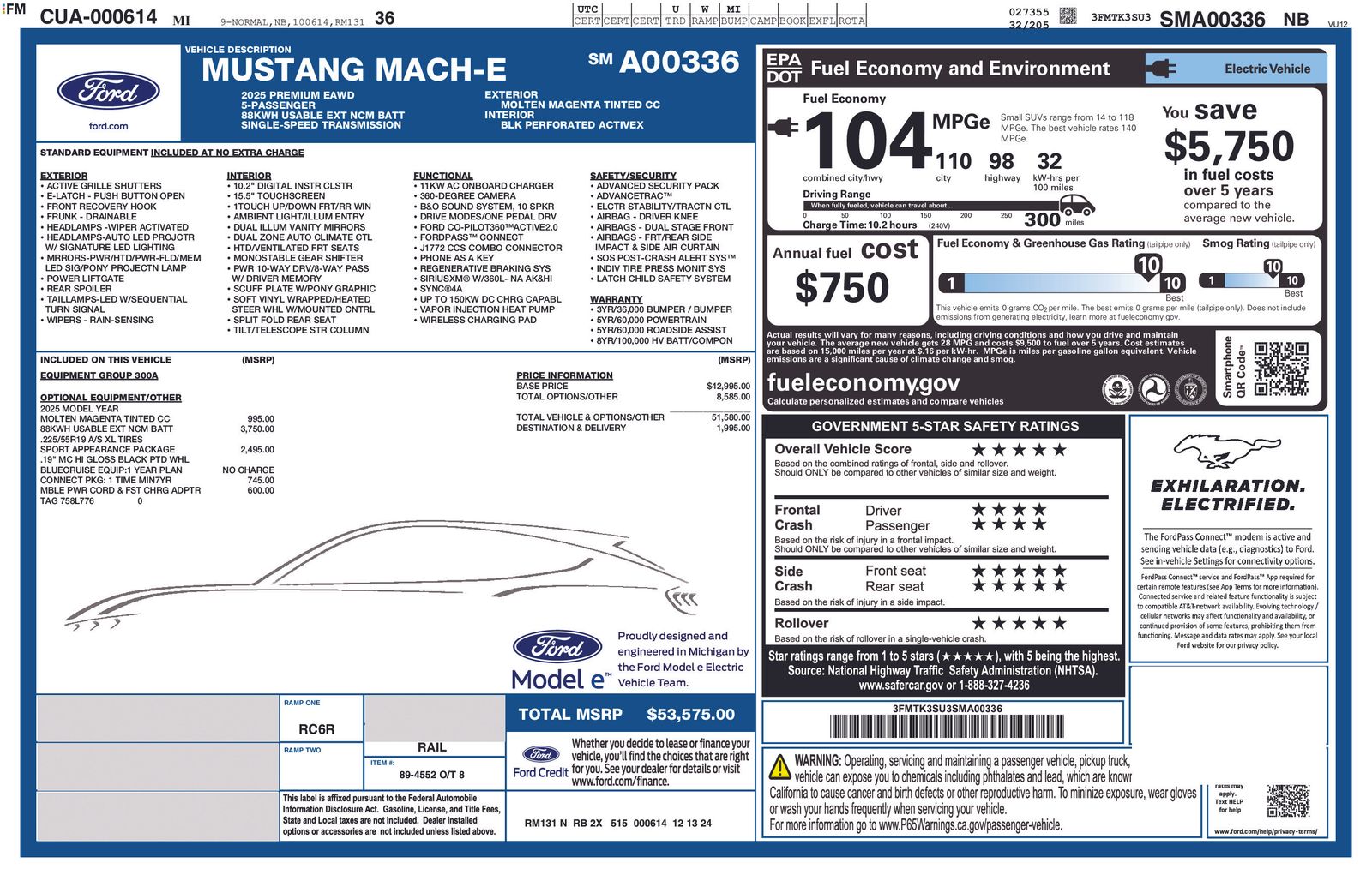 2025 Ford Mustang Mach-E Premium -
                  Washington, MI