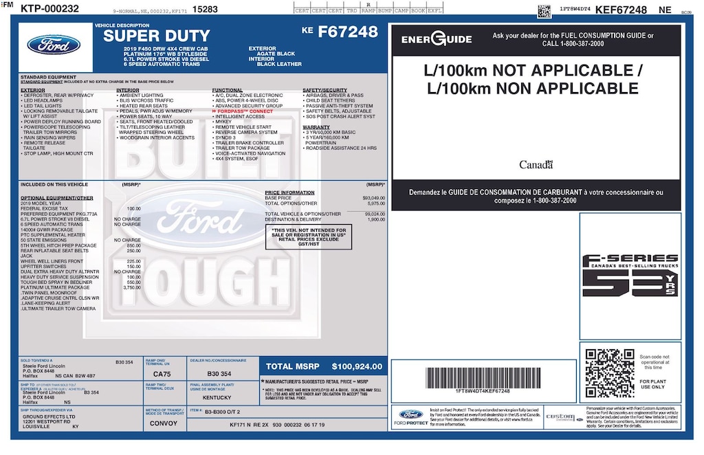 Certified 2019 Ford F-450SD Platinum Truck