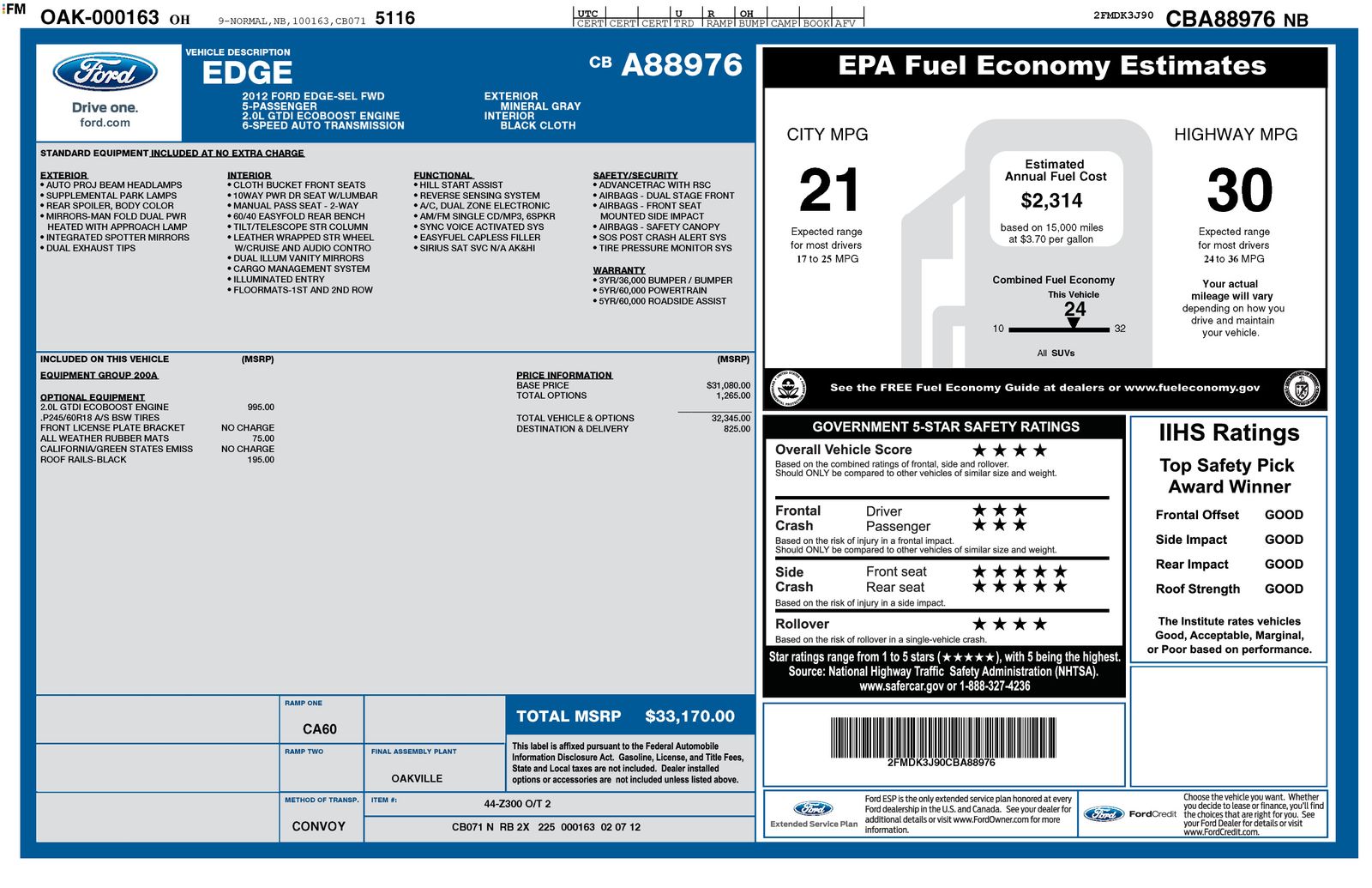 Thumbnail: 2012 Ford Edge - 7