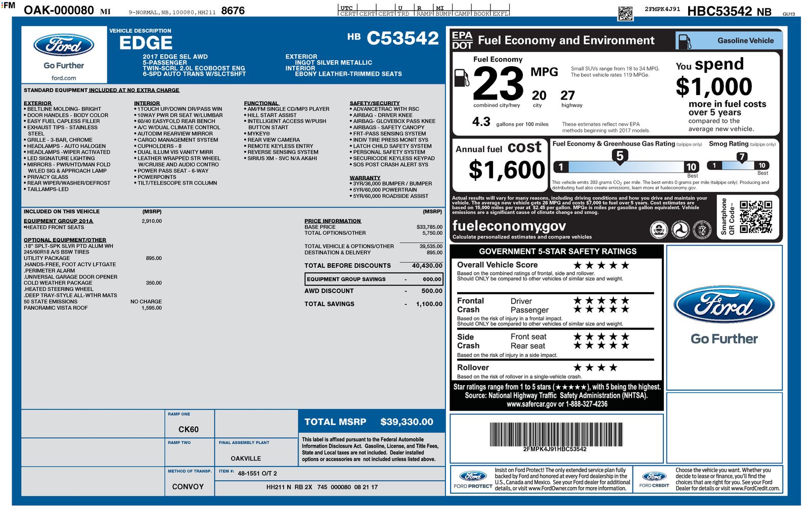 Thumbnail: 2017 Ford Edge - 4