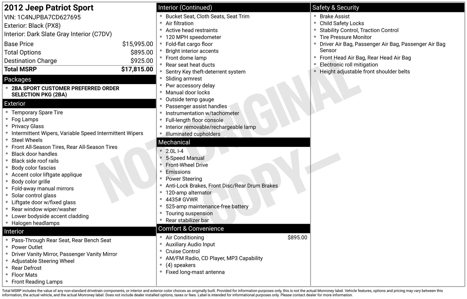 Thumbnail: 2012 Jeep Patriot - 7