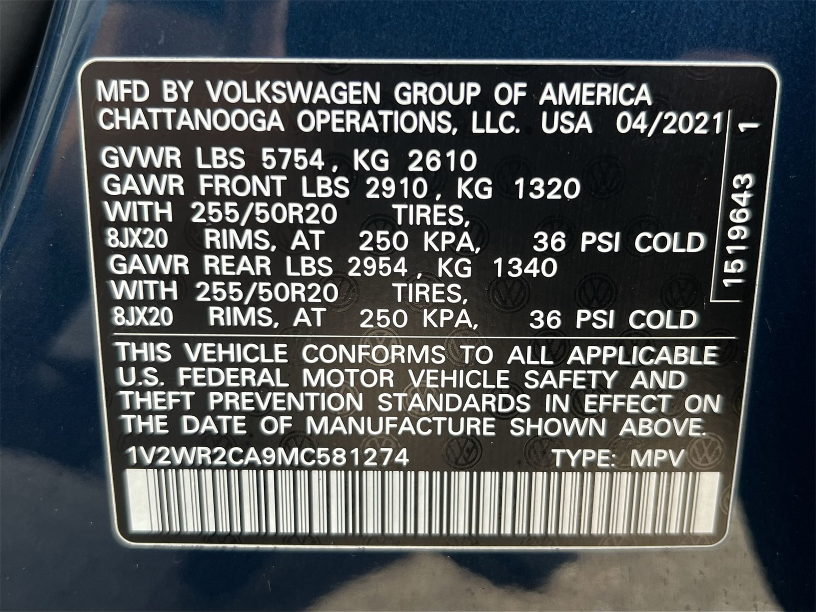 Thumbnail: 2021 Volkswagen Atlas - 36