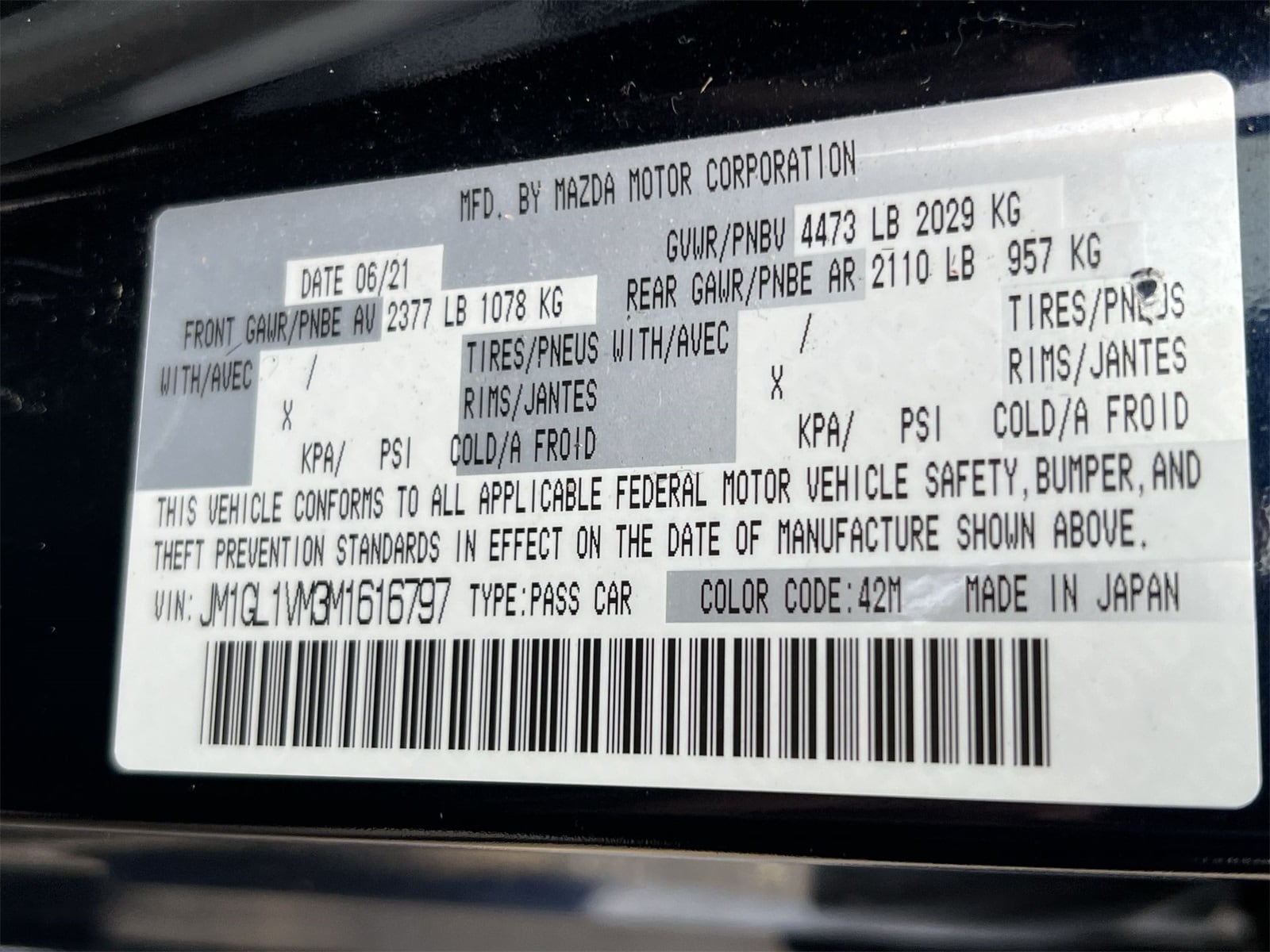 2021 Mazda Mazda6 i Touring 39