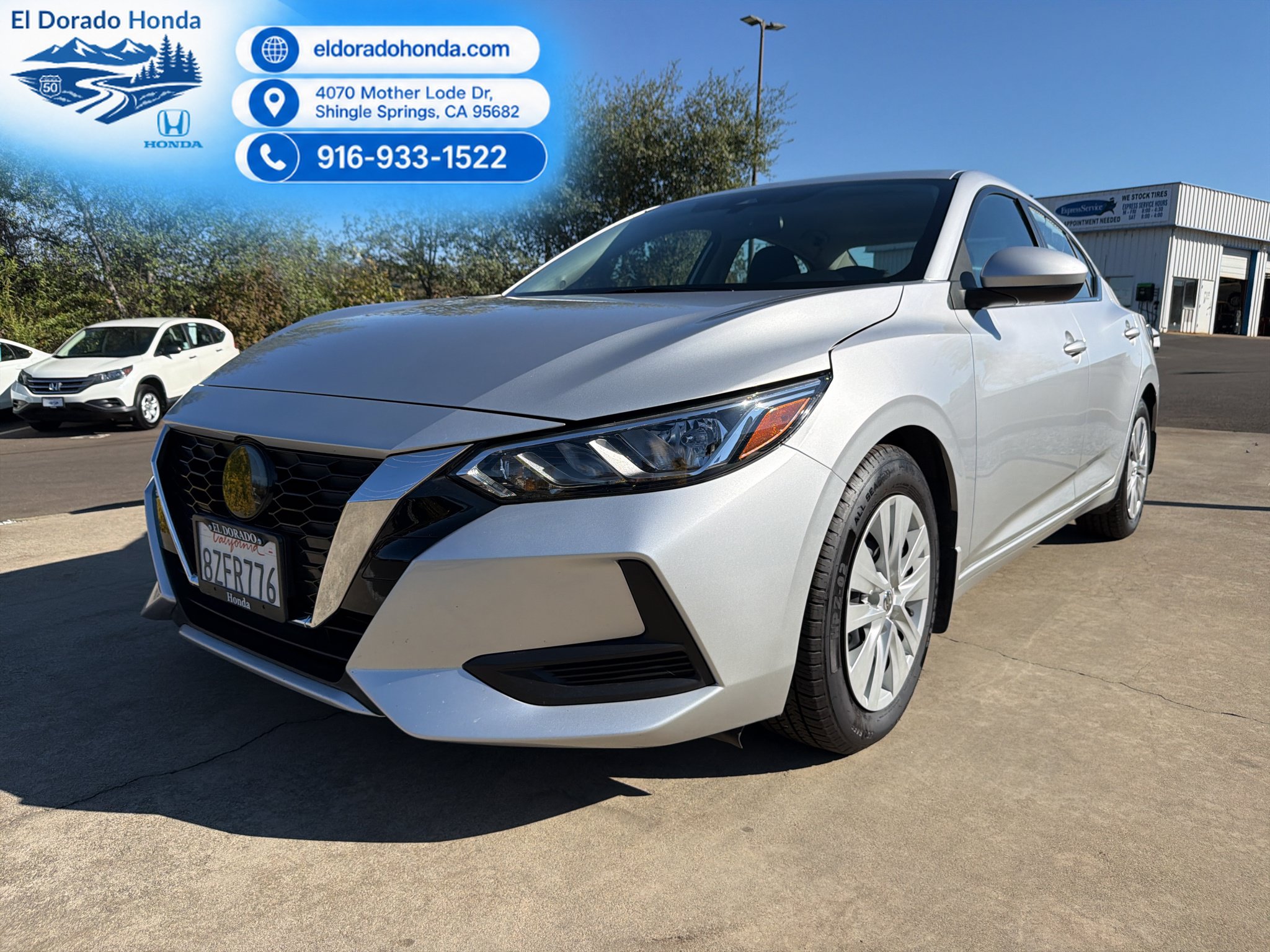 Used 2022 Nissan Sentra S with VIN 3N1AB8BV8NY212604 for sale in Shingle Springs, CA