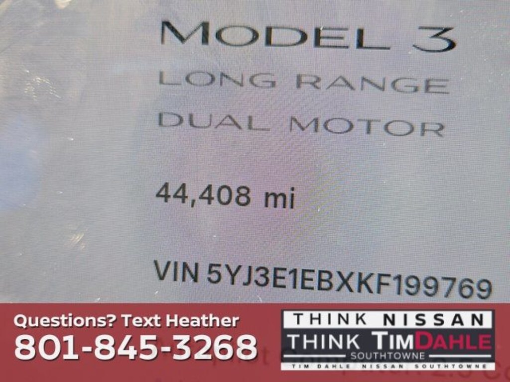 Used 2019 Tesla Model 3 Long Range Sedan