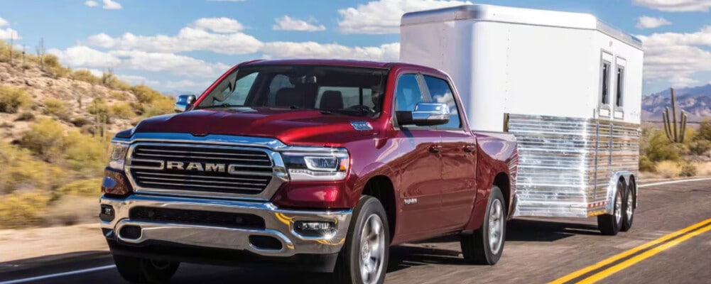 2024 RAM 1500 towing a boat