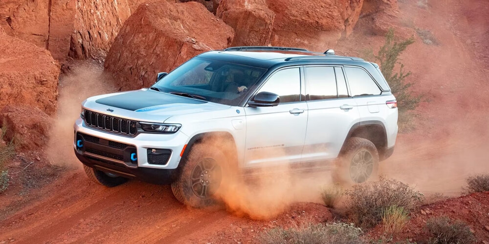 2024 Jeep Grand Cherokee offroading in canyon