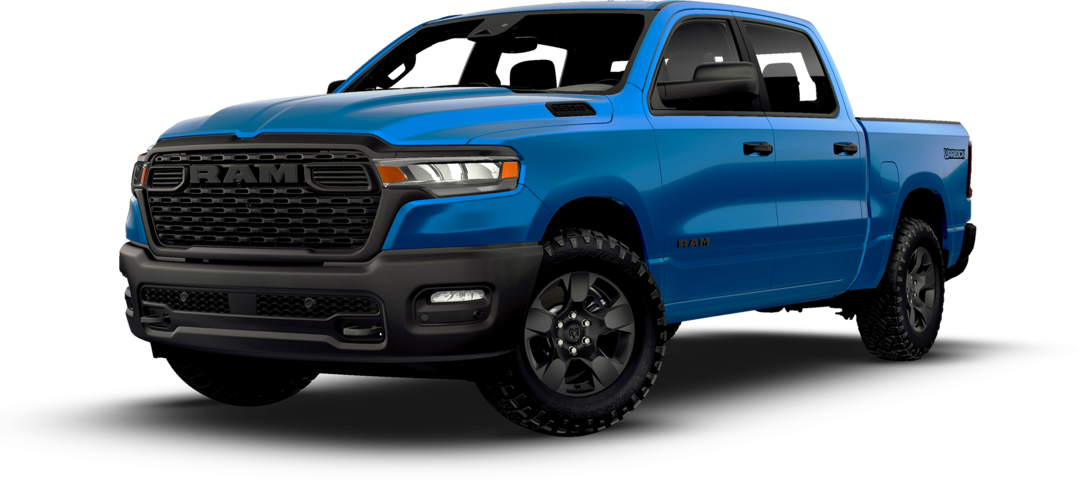 Ram 1500 Warlock crew cab, front three-quarter view