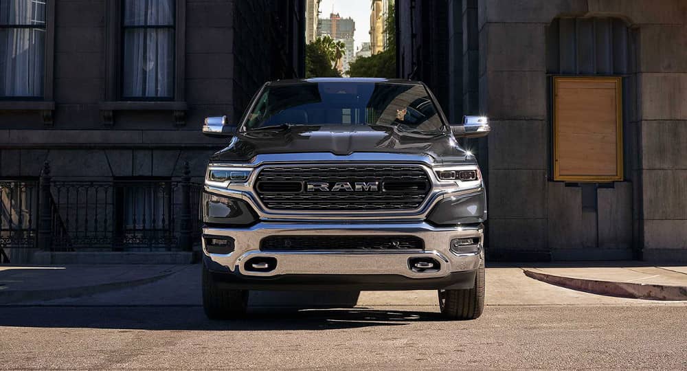 2019 Ram 1500 drives down city alley