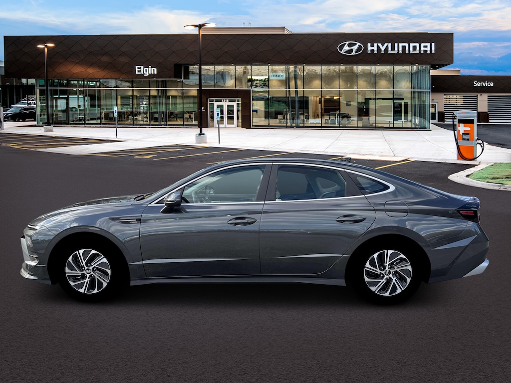 New 2026 Hyundai Sonata Hybrid Blue Sedan