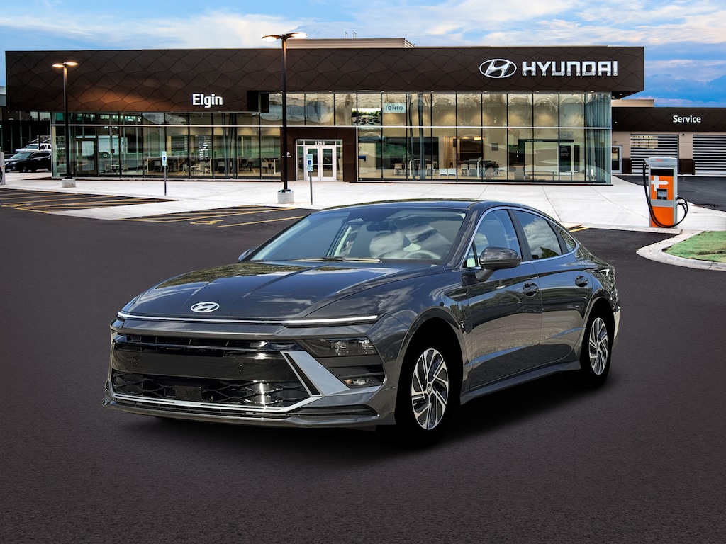 New 2026 Hyundai Sonata Hybrid Blue Sedan