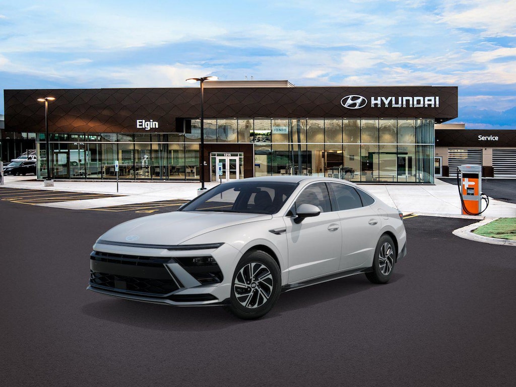 New 2026 Hyundai Sonata Hybrid Blue Sedan
