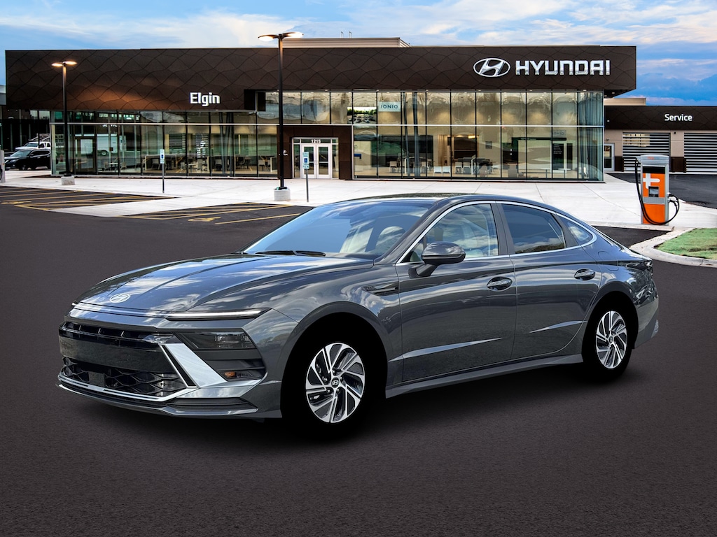 New 2026 Hyundai Sonata Hybrid Blue Sedan