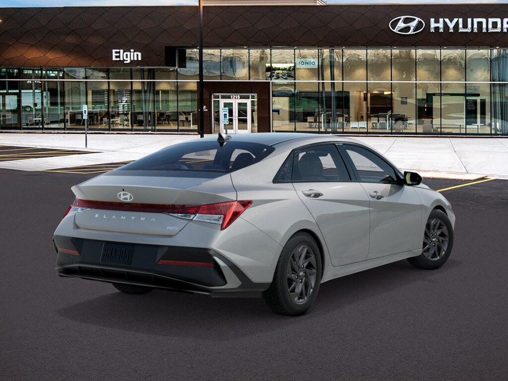 New 2026 Hyundai Elantra Hybrid Blue Sedan