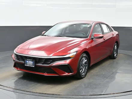 2025 Hyundai Elantra Hybrid Blue Sedan