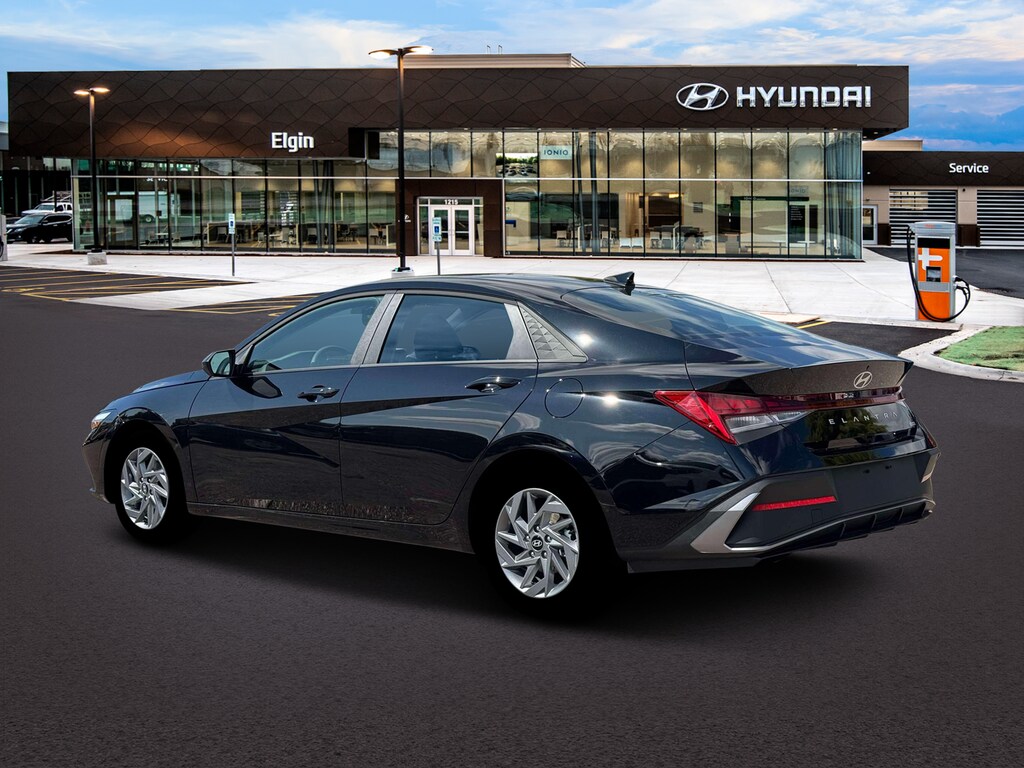 New 2026 Hyundai Elantra Hybrid Blue Sedan
