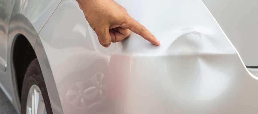 dent in car bumper