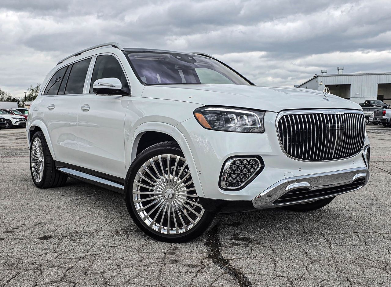 Moonlight White Metallic 2025 Mercedes-Benz GLS 600 Mercedes-Maybach 4MATIC SUV / Crossover All-Wheel Drive 9-Speed Automatic