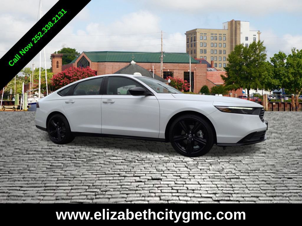 White 2025 Honda Accord Hybrid Sport-L FWD Sedan Front-Wheel Drive