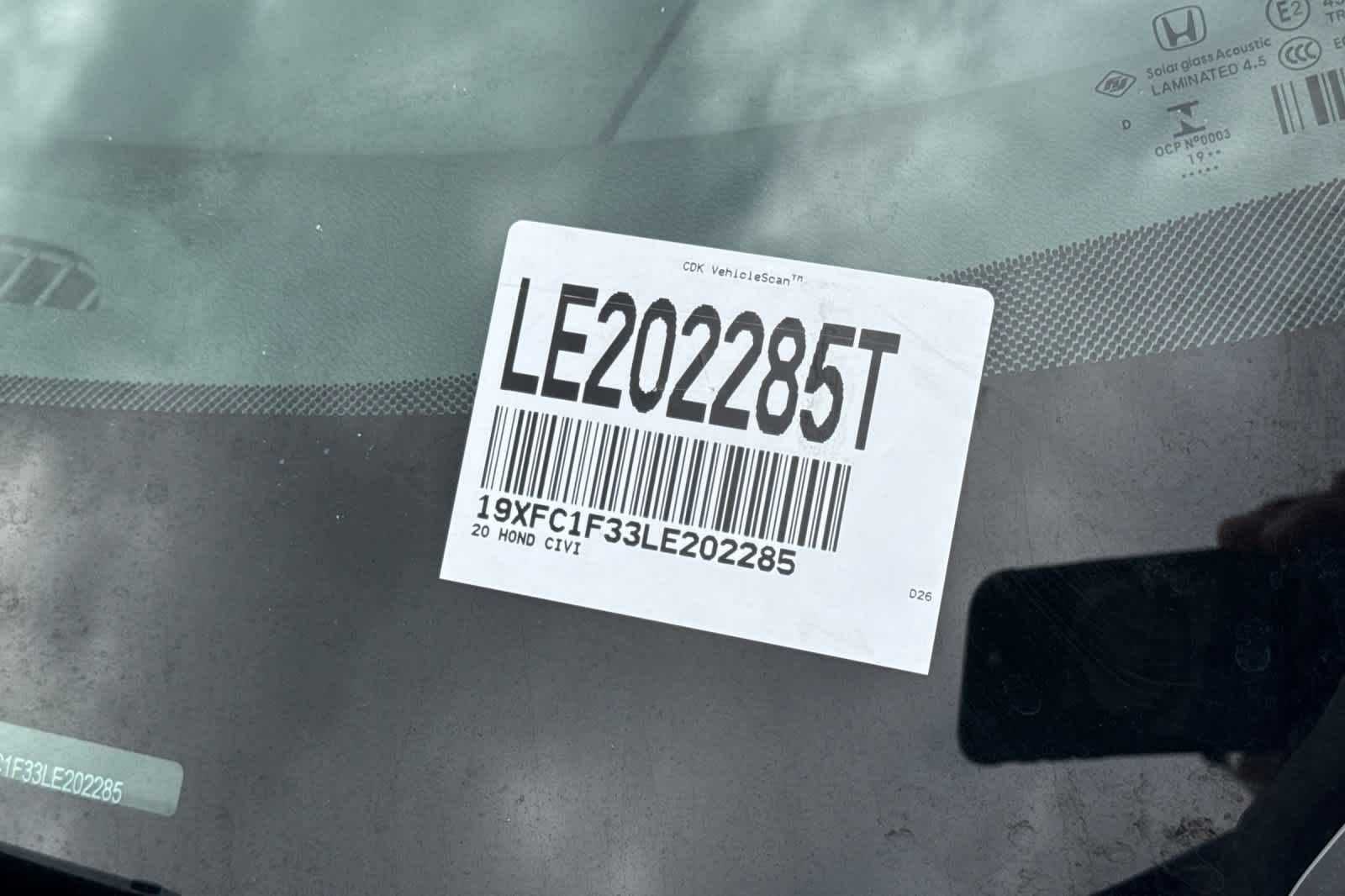 2020 Honda Civic EX photo 2