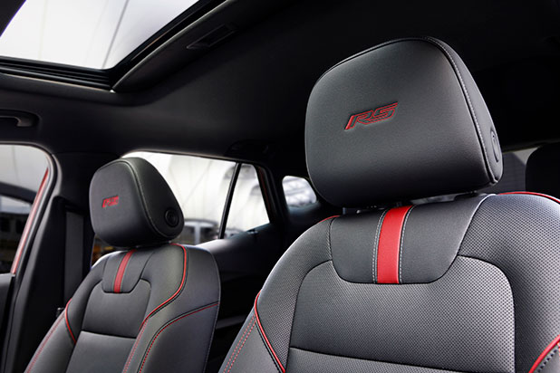 Ultra-sporty Trax RS trim unique interior accents