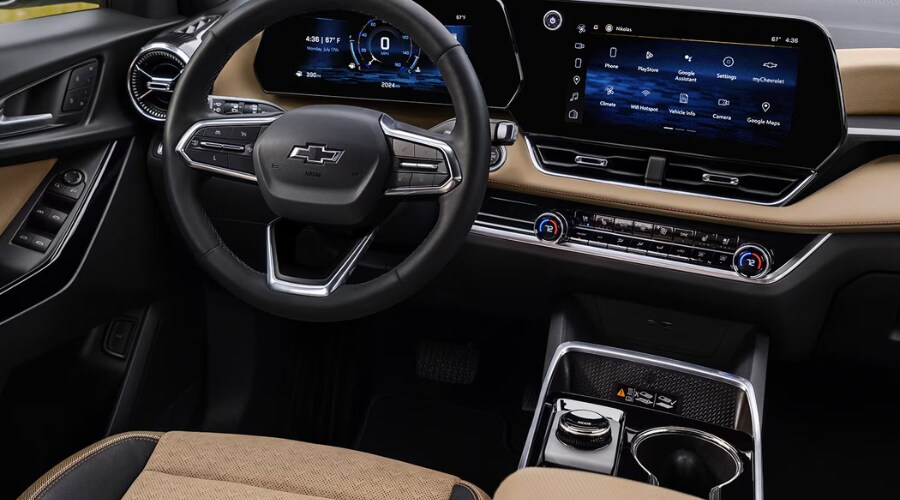Interior dashboard of a 2026 Chevrolet Equinox RS in Marlton highlighting the standard 11.3-inch color touchscreen display
