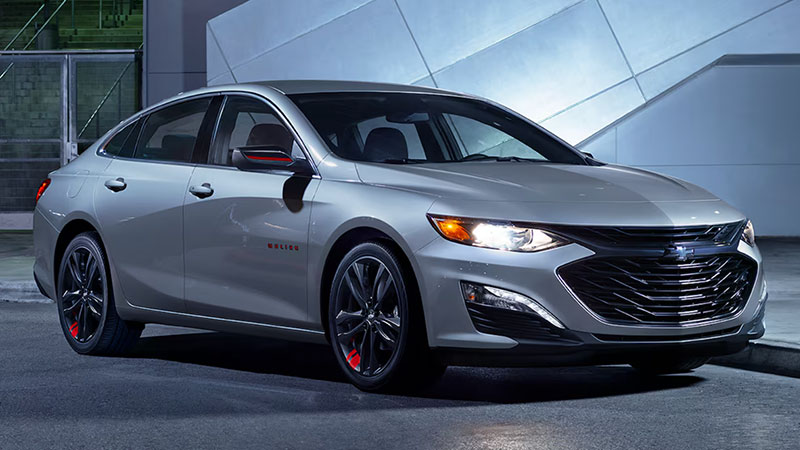 2025 Chevrolet Malibu Red Edition athletic stance