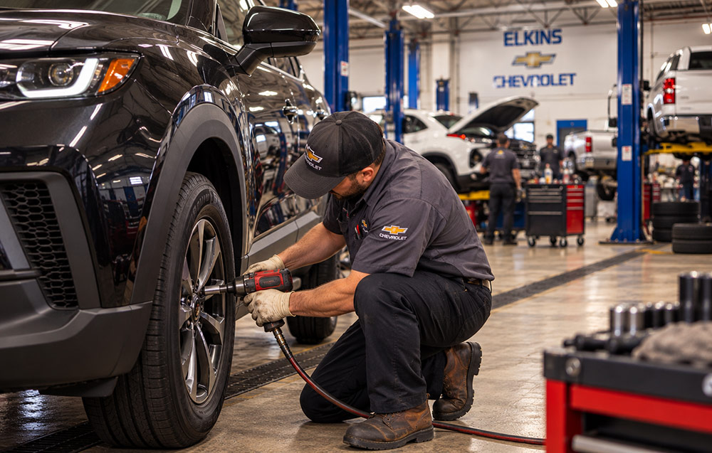 The Elkins Chevrolet service technician