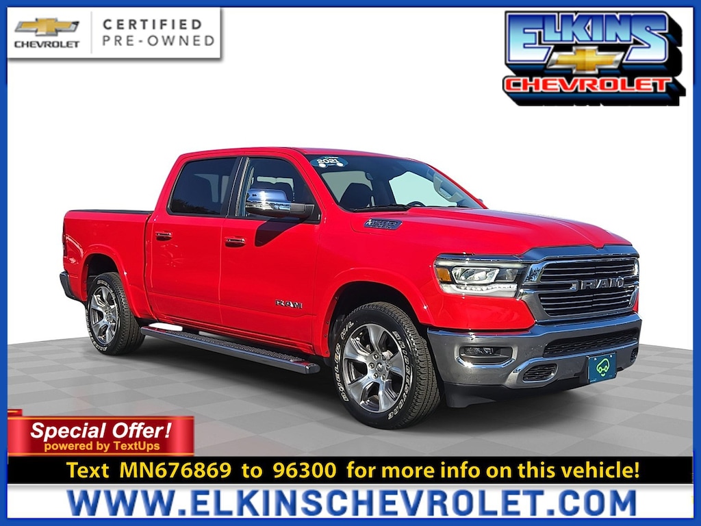 Used 2021 Ram 1500 Laramie Crew Cab 4x4 57 Box Truck