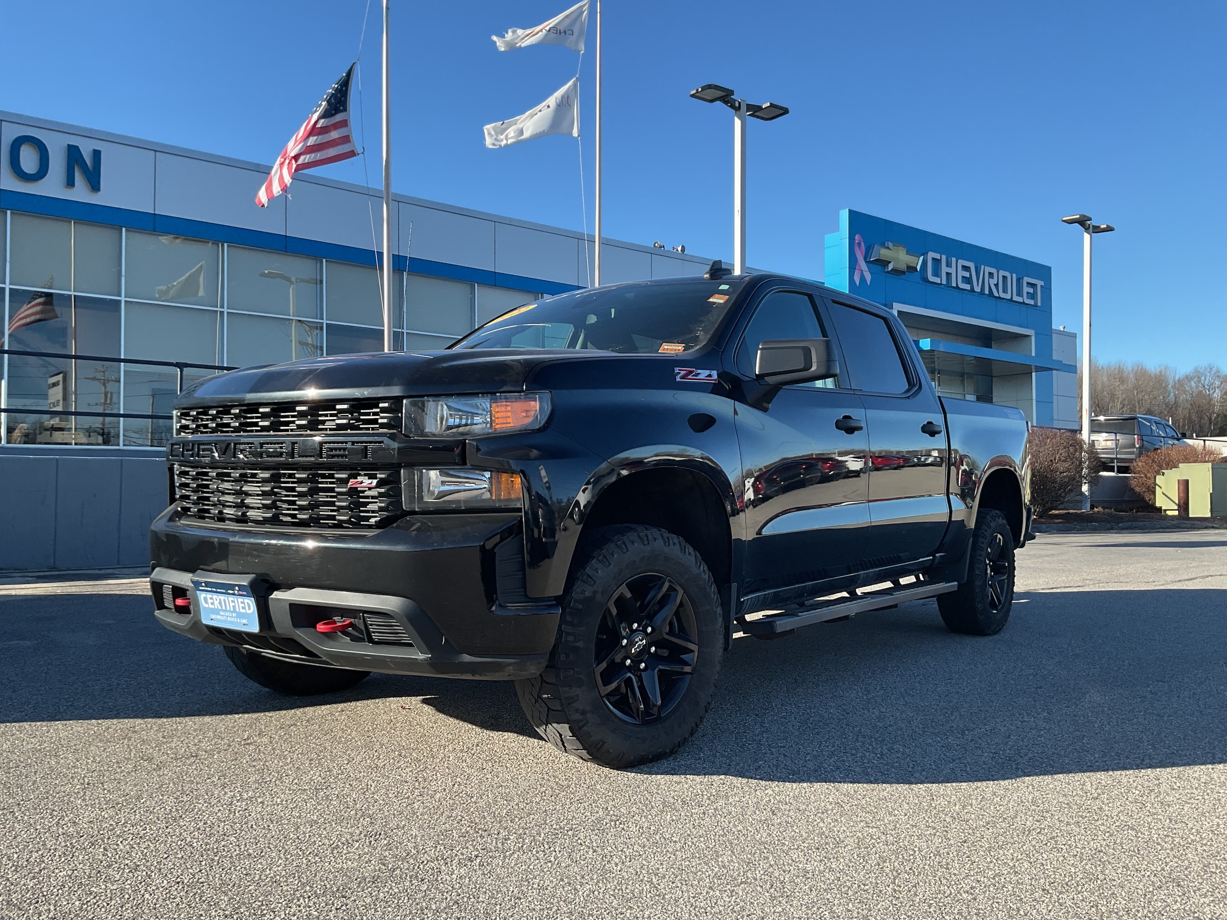 Certified 2022 Chevrolet Silverado 1500 Limited Custom with VIN 1GCPYCEK4NZ171243 for sale in Auburn, ME