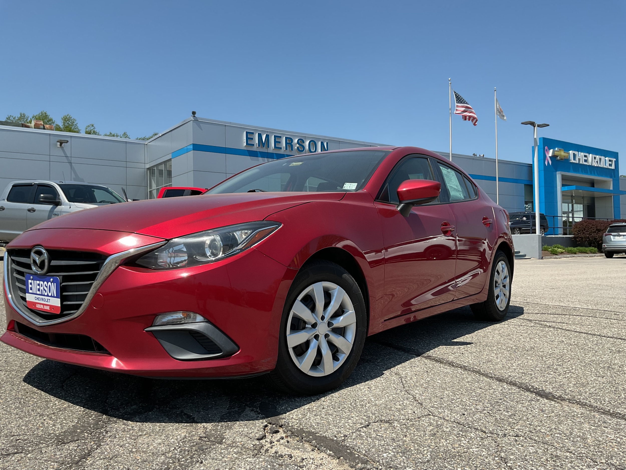 Used 2015 Mazda MAZDA3 i Sport with VIN 3MZBM1U7XFM129893 for sale in Auburn, ME