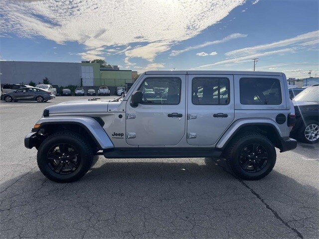 Used 2021 Jeep Wrangler Unlimited Sahara Altitude with VIN 1C4HJXEN2MW611051 for sale in New Bedford, MA