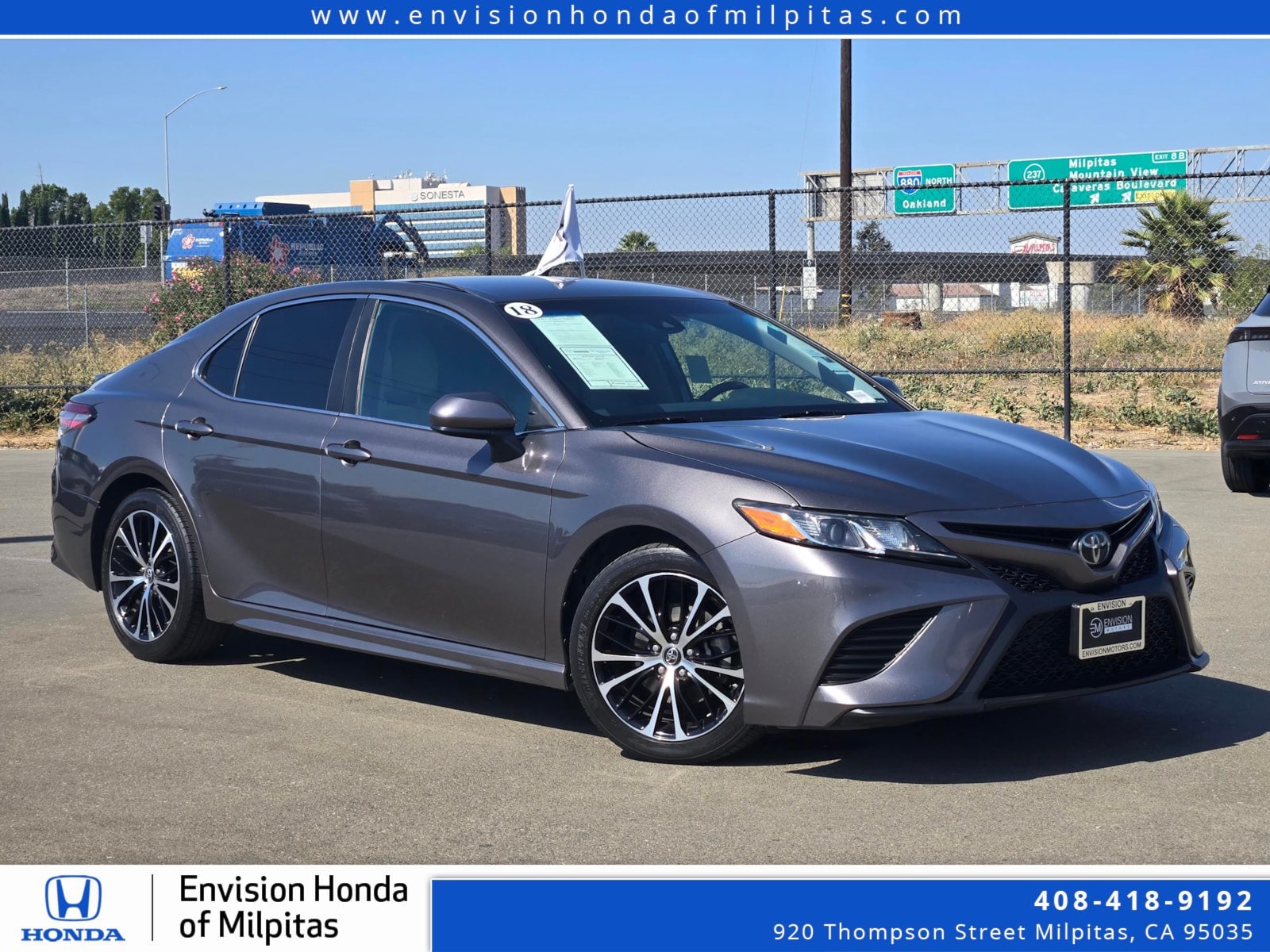 Used 2018 Toyota Camry SE with VIN 4T1B11HK8JU044688 for sale in Milpitas, CA